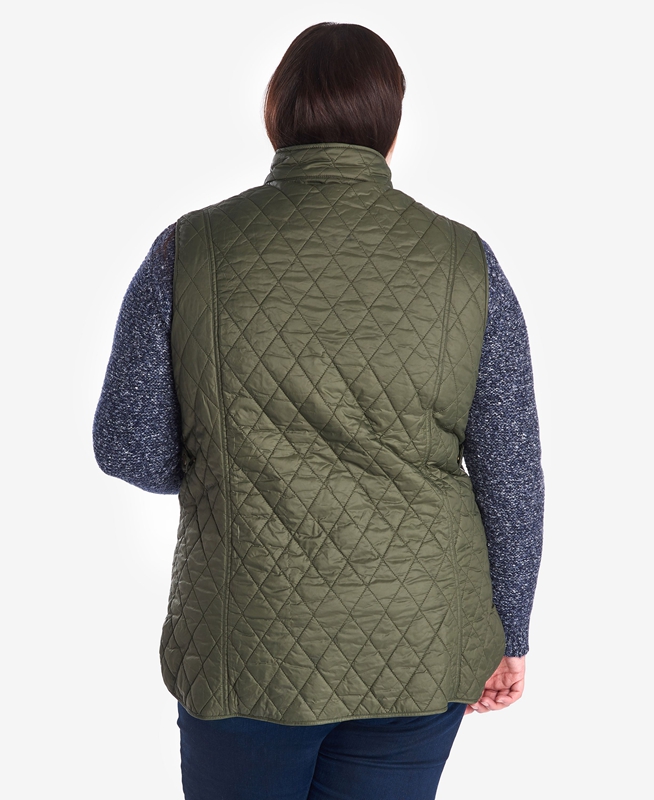 Chaleco Barbour Otterburn Mujer Verde | 139426-CMO