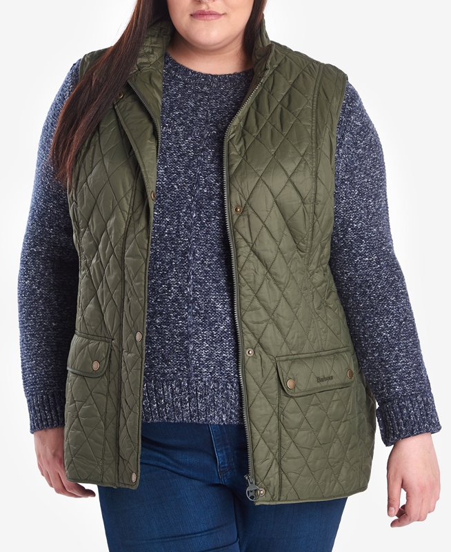Chaleco Barbour Otterburn Mujer Verde | 139426-CMO