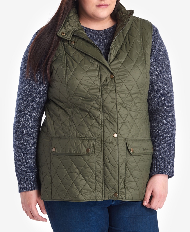 Chaleco Barbour Otterburn Mujer Verde | 139426-CMO
