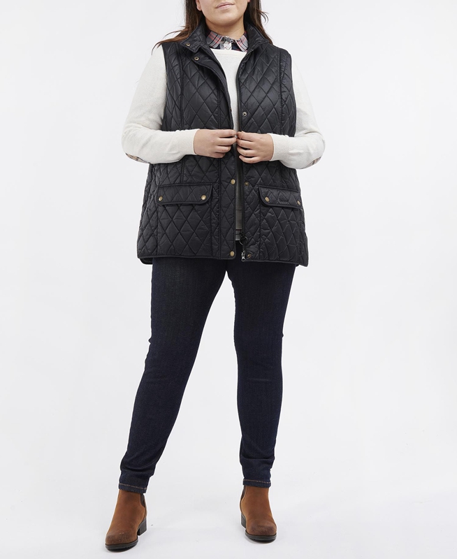 Chaleco Barbour Plus Otterburn Mujer Negras | 357906-DNR