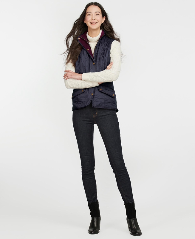 Chaleco Barbour Weste Cavalry Mujer Azules | 921054-WJG