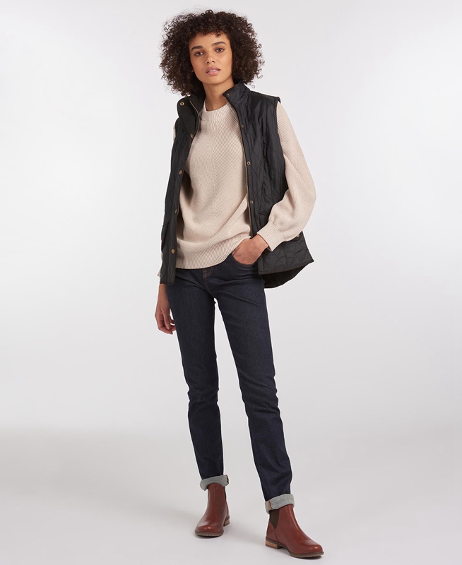Chaleco Barbour Weste Cavalry Mujer Negras | 653402-JWL