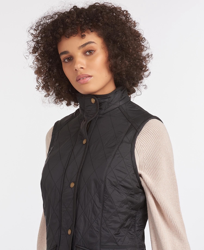 Chaleco Barbour Weste Cavalry Mujer Negras | 653402-JWL