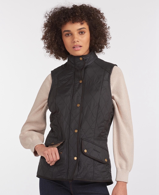 Chaleco Barbour Weste Cavalry Mujer Negras | 653402-JWL