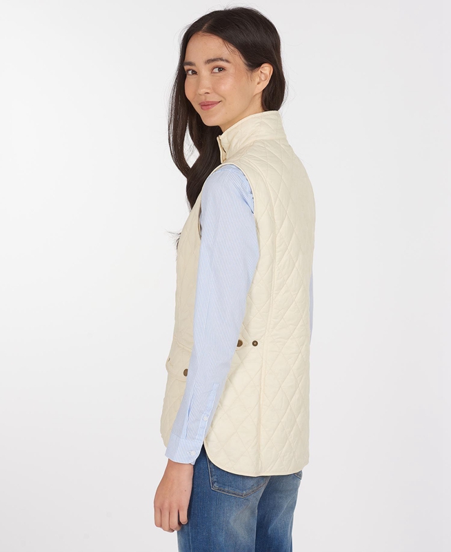 Chaleco Barbour Weste Otterburn Mujer Creme | 723186-TQL