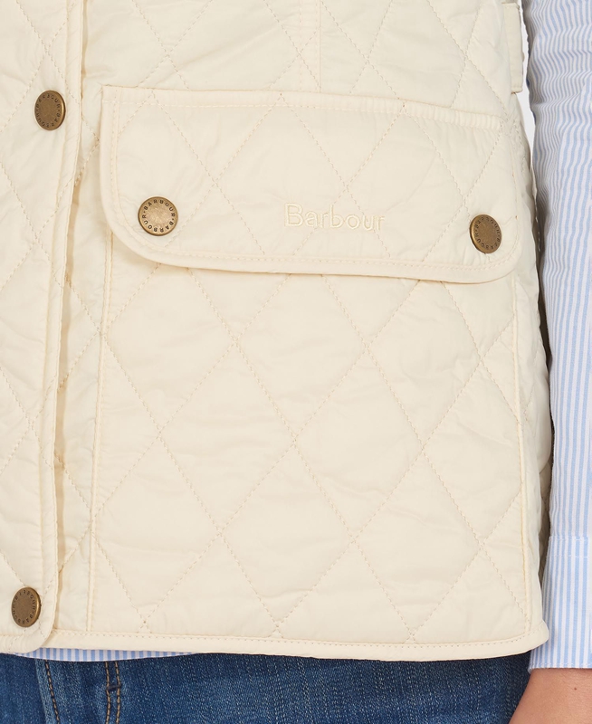 Chaleco Barbour Weste Otterburn Mujer Creme | 723186-TQL