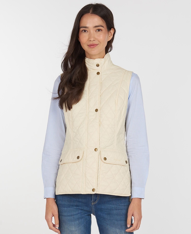 Chaleco Barbour Weste Otterburn Mujer Creme | 723186-TQL