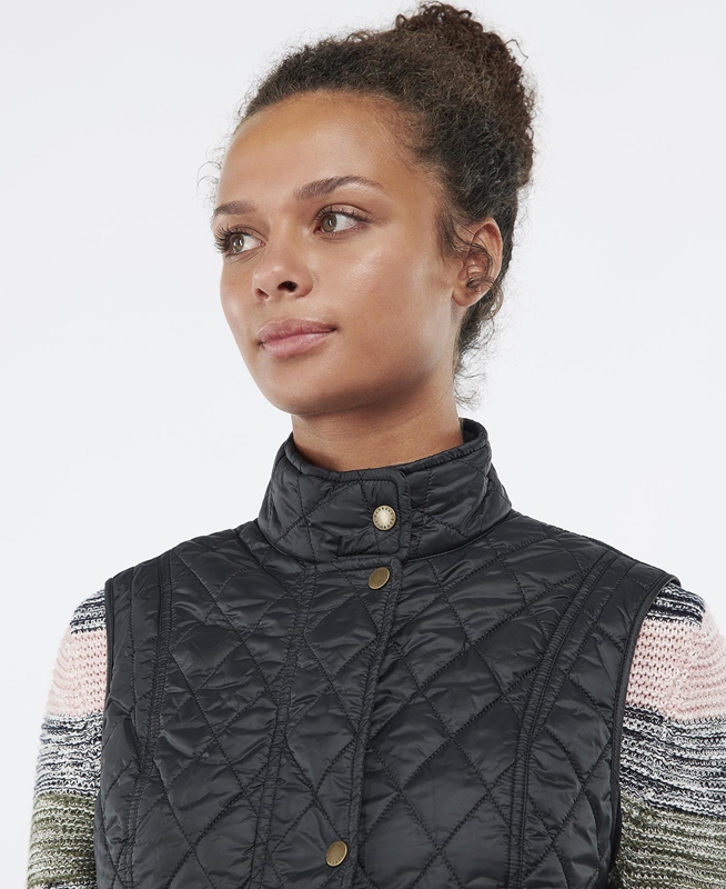 Chaleco Barbour Weste Otterburn Mujer Negras | 102478-UAG