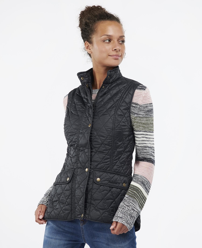 Chaleco Barbour Weste Otterburn Mujer Negras | 102478-UAG