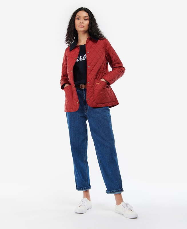 Chaqueta Acolchada Barbour Annandale Mujer Rojas | 078956-UTW