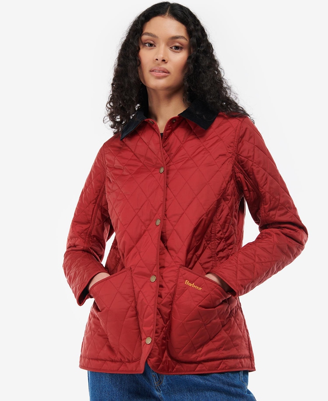 Chaqueta Acolchada Barbour Annandale Mujer Rojas | 078956-UTW