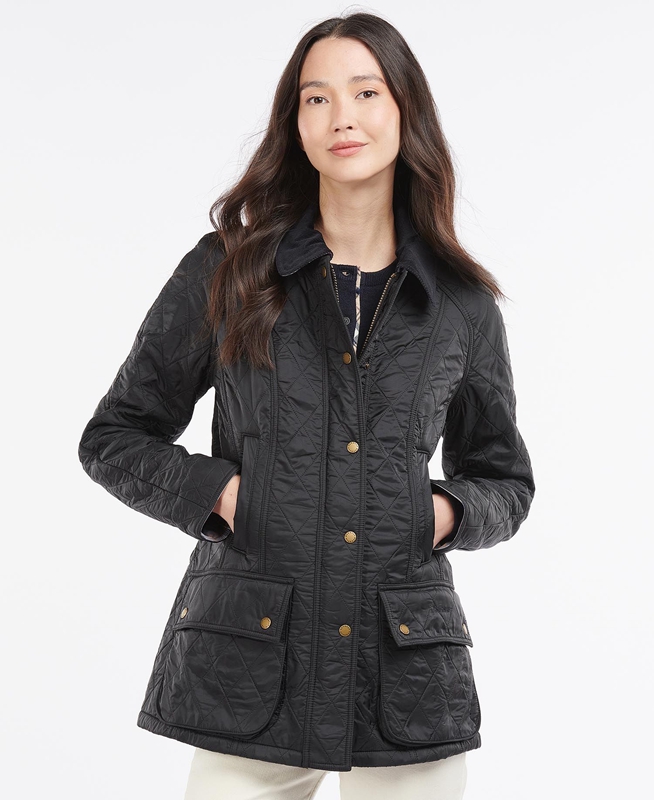 Chaqueta Acolchada Barbour Beadnell Polarquilt Mujer Negras | 430861-HVJ