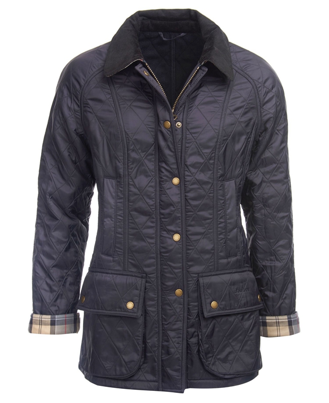 Chaqueta Acolchada Barbour Beadnell Polarquilt Mujer Azul Marino | 609354-NQY