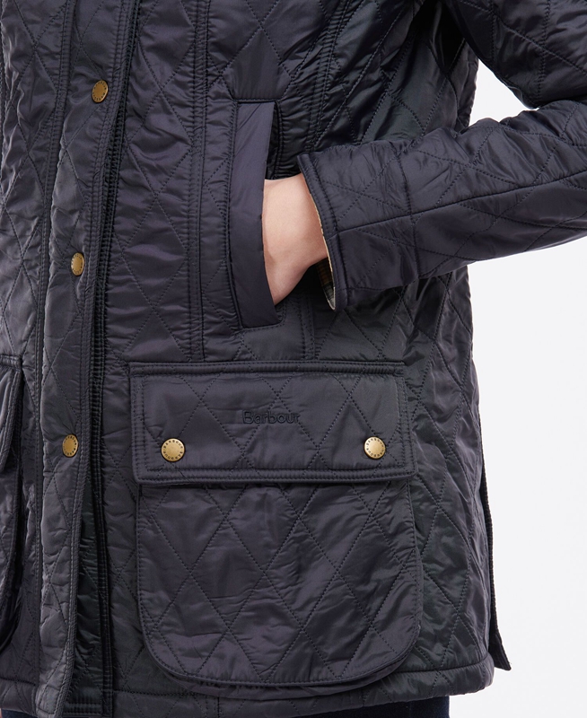 Chaqueta Acolchada Barbour Beadnell Polarquilt Mujer Azul Marino | 609354-NQY
