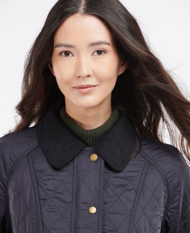 Chaqueta Acolchada Barbour Beadnell Polarquilt Mujer Azul Marino | 609354-NQY
