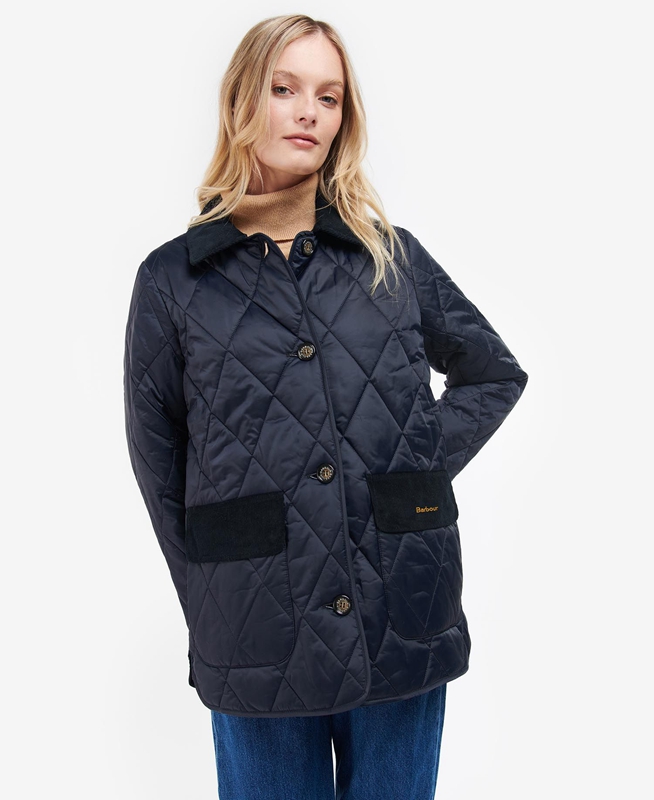 Chaqueta Acolchada Barbour Bragar Mujer Azul Marino | 061429-HUA