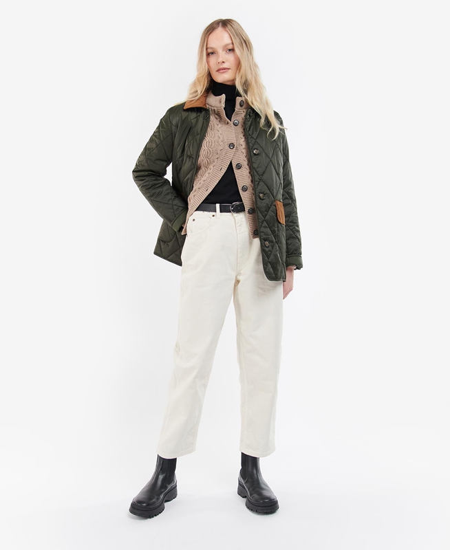 Chaqueta Acolchada Barbour Bragar Mujer Verde Oliva | 451796-BAJ