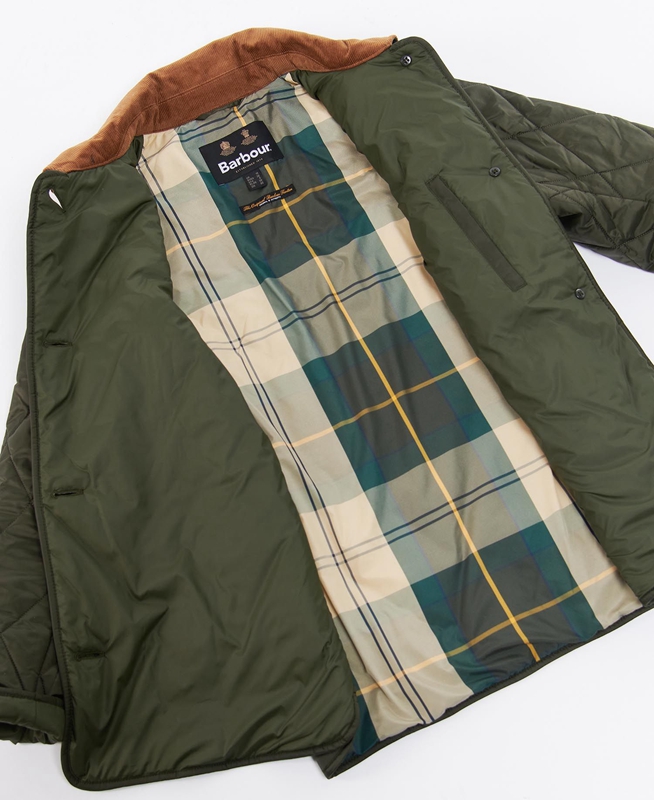Chaqueta Acolchada Barbour Bragar Mujer Verde Oliva | 451796-BAJ
