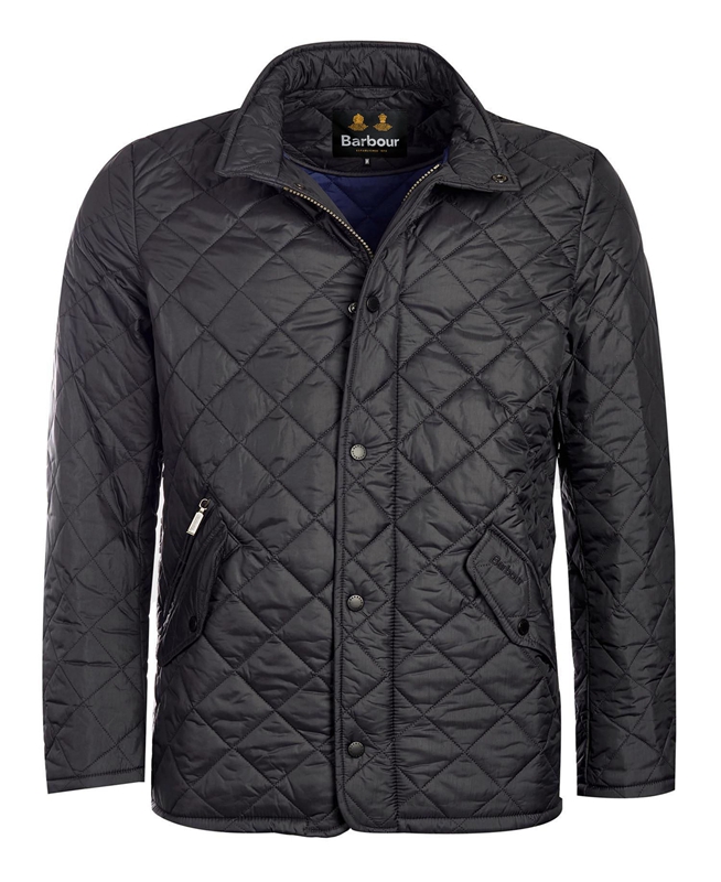 Chaqueta Acolchada Barbour Flyweight Chelsea Hombre Negras | 217834-ULS