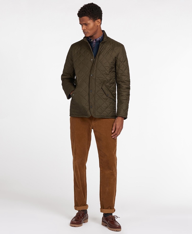 Chaqueta Acolchada Barbour Flyweight Chelsea Hombre Verde Oliva | 352709-LND