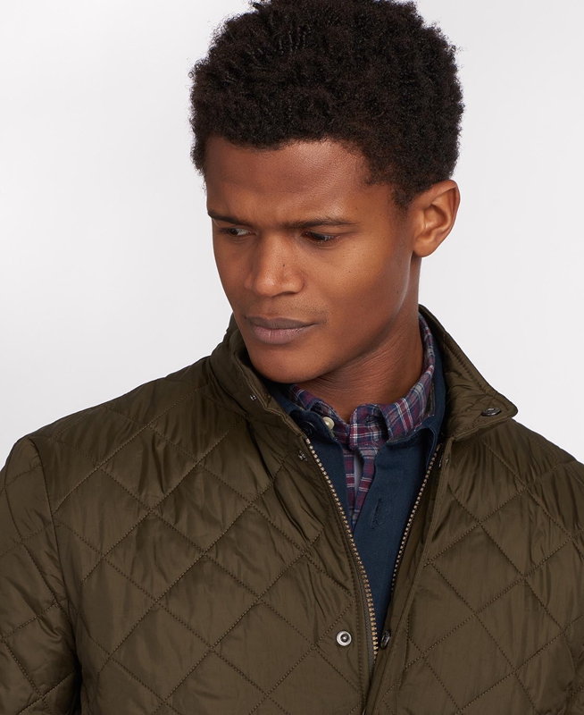 Chaqueta Acolchada Barbour Flyweight Chelsea Hombre Verde Oliva | 352709-LND