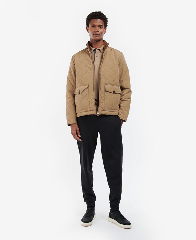 Chaqueta Acolchada Barbour Hitchen Hombre Beige | 192475-YRB