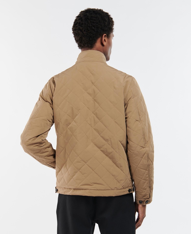 Chaqueta Acolchada Barbour Hitchen Hombre Beige | 192475-YRB