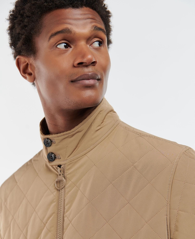Chaqueta Acolchada Barbour Hitchen Hombre Beige | 192475-YRB