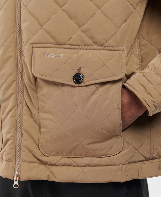 Chaqueta Acolchada Barbour Hitchen Hombre Beige | 192475-YRB