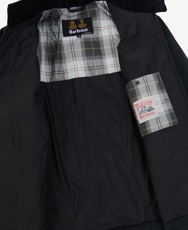 Chaqueta Acolchada Barbour Hitchen Hombre Negras | 736142-ZQI