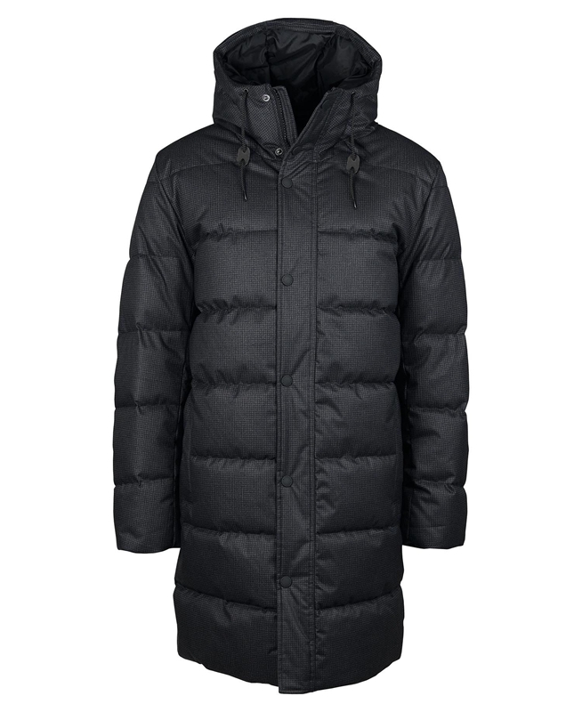 Chaqueta Acolchada Barbour Hoxley Baffle Hombre Negras | 647928-QAK