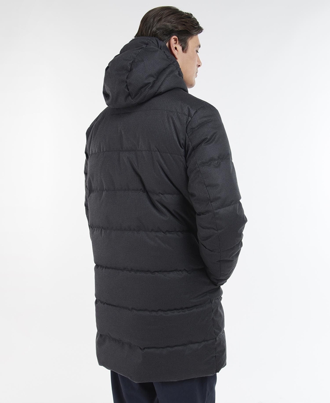 Chaqueta Acolchada Barbour Hoxley Baffle Hombre Negras | 647928-QAK