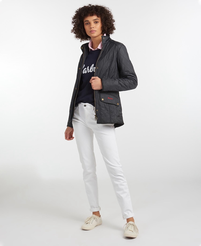 Chaqueta Acolchada Barbour Jacke Cavalry Polarquilt Mujer Negras | 180953-MFA