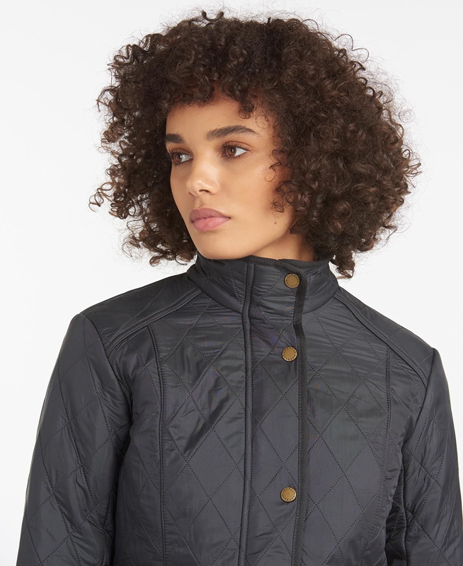 Chaqueta Acolchada Barbour Jacke Cavalry Polarquilt Mujer Negras | 180953-MFA