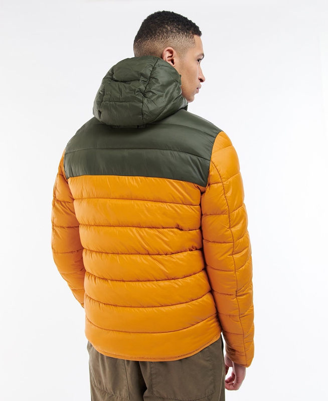 Chaqueta Acolchada Barbour Kendle Baffle Hombre Amarillo | 052874-DTO