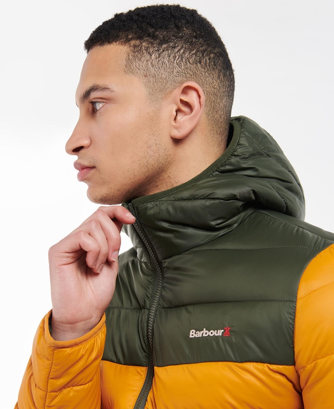 Chaqueta Acolchada Barbour Kendle Baffle Hombre Amarillo | 052874-DTO