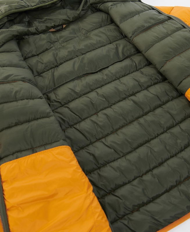 Chaqueta Acolchada Barbour Kendle Baffle Hombre Amarillo | 052874-DTO
