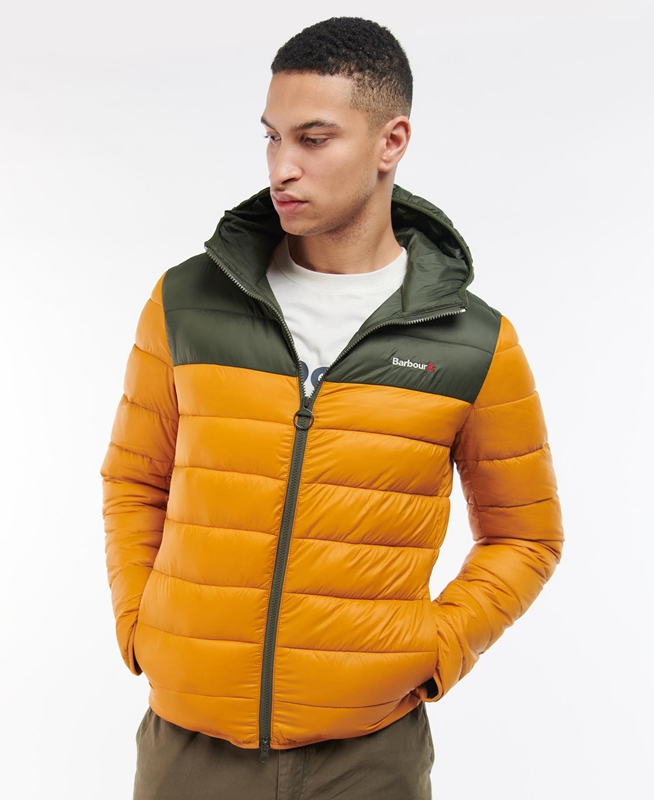 Chaqueta Acolchada Barbour Kendle Baffle Hombre Amarillo | 052874-DTO