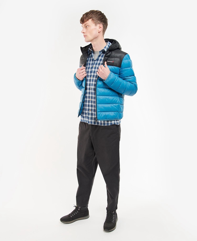 Chaqueta Acolchada Barbour Kendle Baffle Hombre Azules | 065192-RHS
