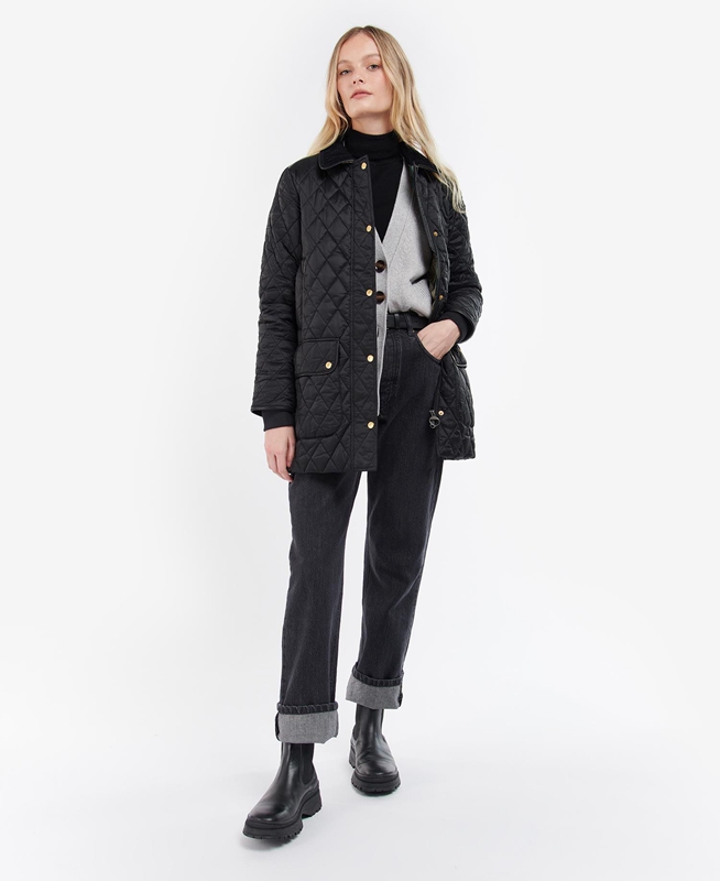 Chaqueta Acolchada Barbour Kilmarie Mujer Negras | 934825-EHC