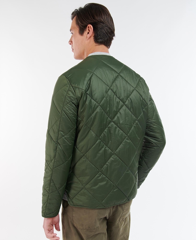 Chaqueta Acolchada Barbour Liddesdale Cardigan Hombre Verde Oliva | 170623-OPK
