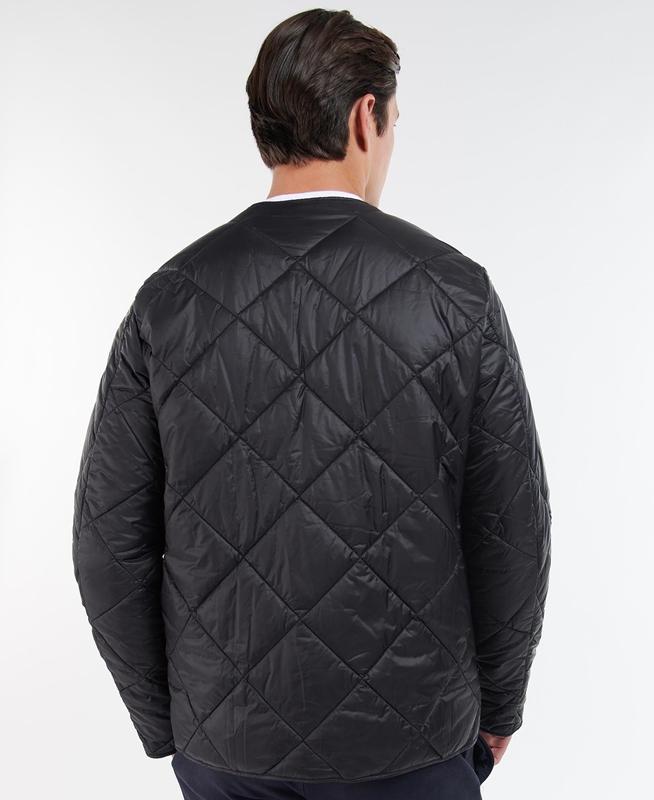 Chaqueta Acolchada Barbour Liddesdale Cardigan Hombre Negras | 431068-PEQ