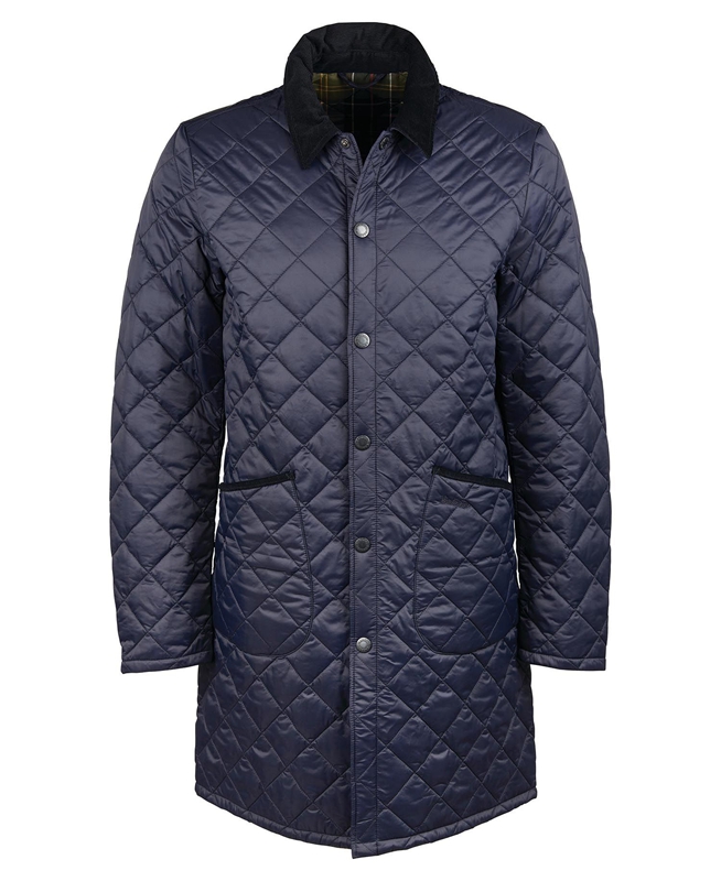 Chaqueta Acolchada Barbour Long Liddesdale Hombre Azul Marino | 274359-XOI