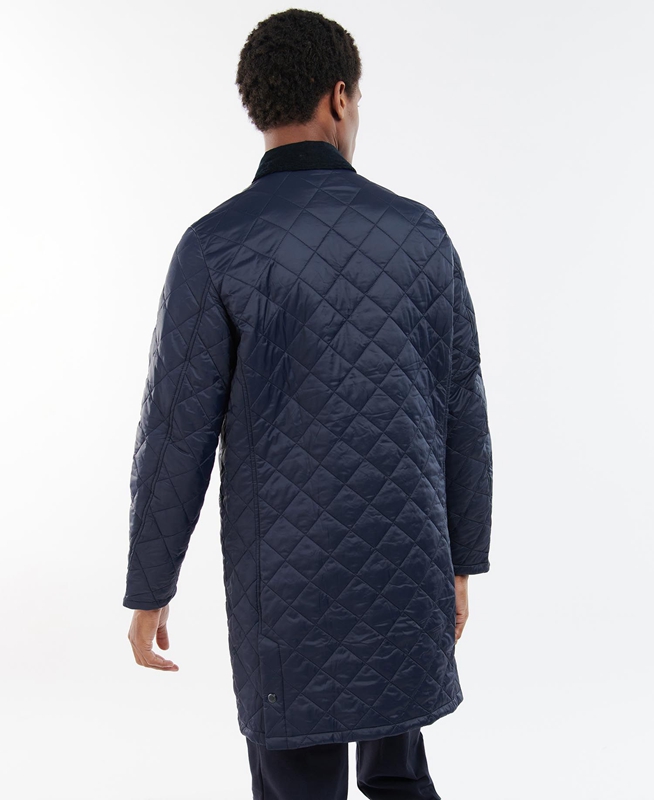 Chaqueta Acolchada Barbour Long Liddesdale Hombre Azul Marino | 274359-XOI