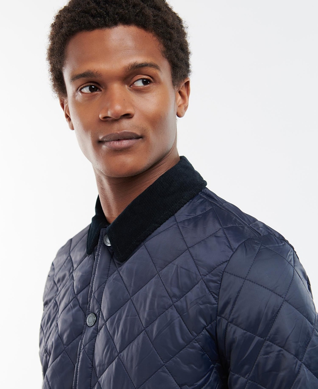 Chaqueta Acolchada Barbour Long Liddesdale Hombre Azul Marino | 274359-XOI