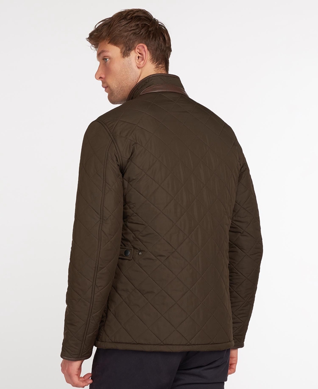 Chaqueta Acolchada Barbour Powell Hombre Verde Oliva | 084163-IDM