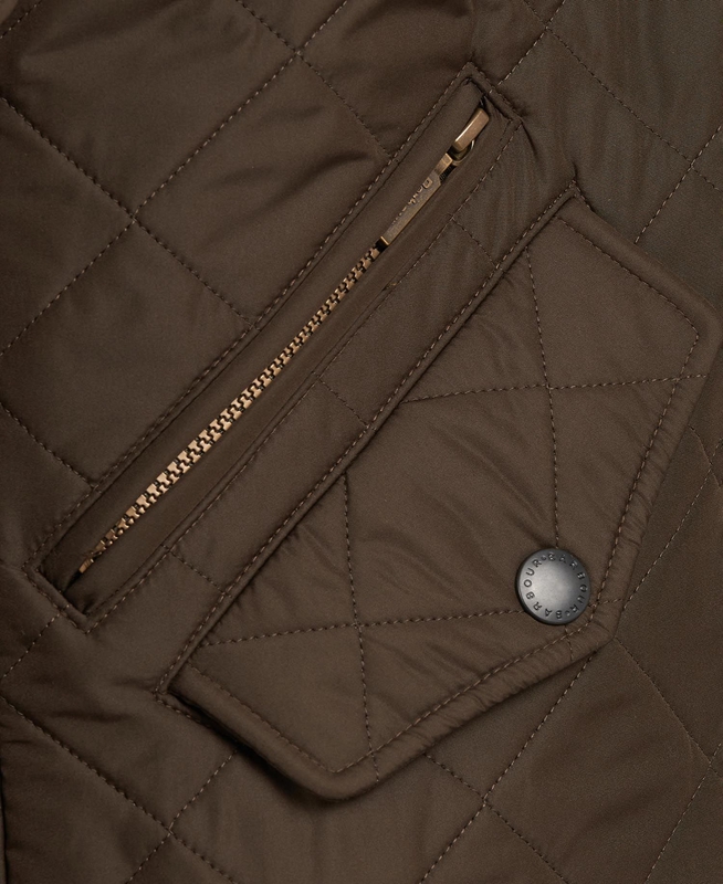 Chaqueta Acolchada Barbour Powell Hombre Verde Oliva | 084163-IDM