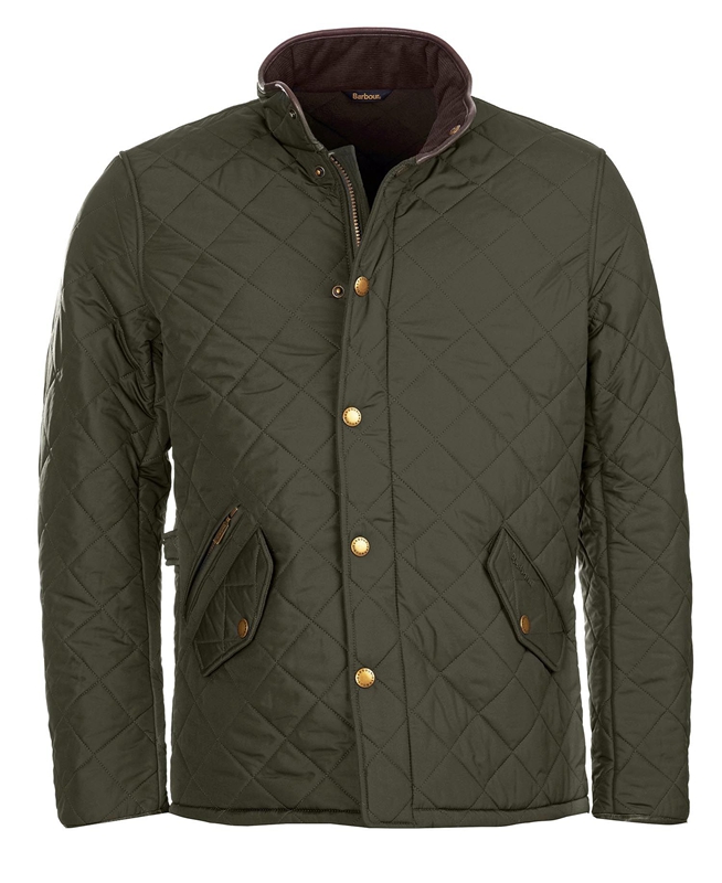 Chaqueta Acolchada Barbour Powell Hombre Verde Oliva | 128695-GIL