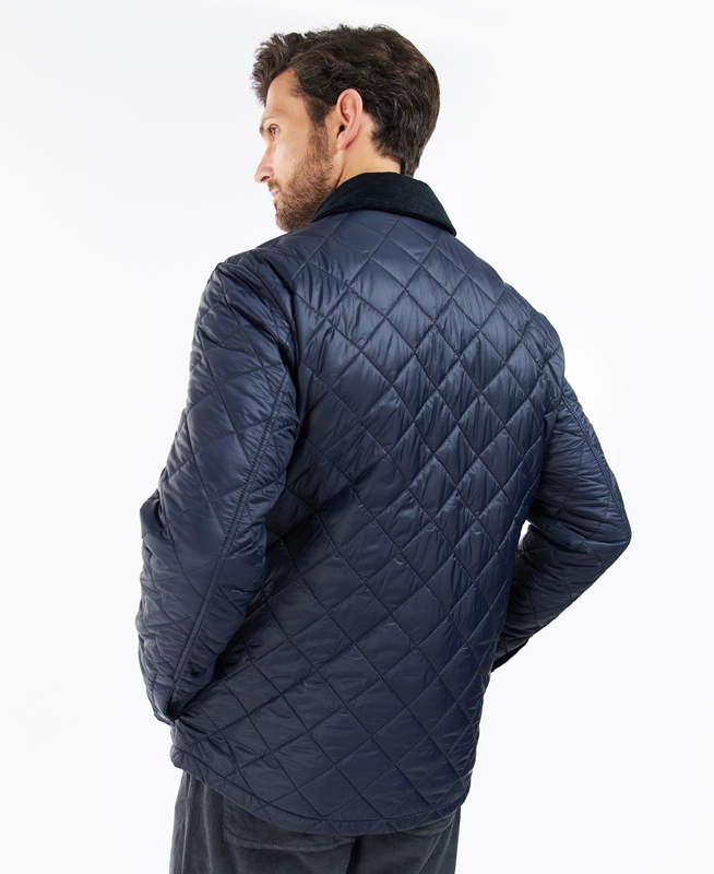 Chaqueta Acolchada Barbour Shirt Hombre Azul Marino | 068291-YOI