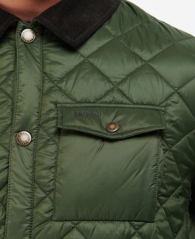 Chaqueta Acolchada Barbour Shirt Hombre Verde | 865791-BPX